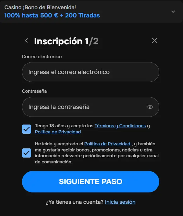 Inscripción